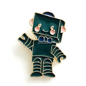 8/$40 Cute Friendly Bowtie Robot Enamel Pin
